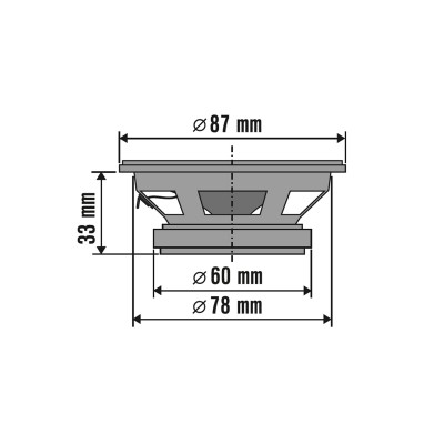 Pereche difuzoare auto, 87mm, 4 ohmi - BK 087